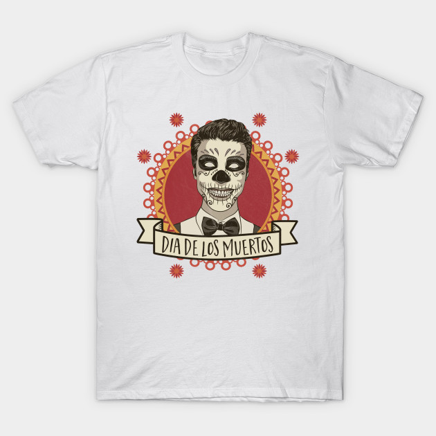 Dia De Los Muertos Sugar Skull Make Up T-Shirt-TOZ